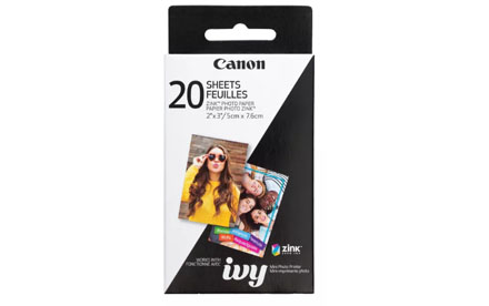 Canon ZINK Photo Paper Pack (20 Sheets) for the IVY Mini Photo Printer